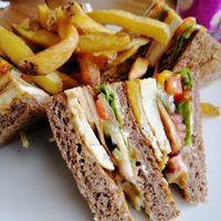 Club sandwich at I Am Vegan Babe in Canggu