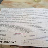Lunchtime menu at I Am Vegan Babe in Canggu
