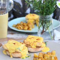 Tofu hollandaise at I Am Vegan Babe in Canggu
