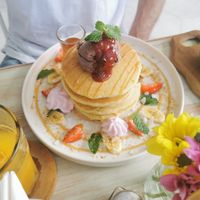 Pancakes at I Am Vegan Babe in Canggu