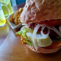 Vegan burger. at Vegan Garden - Tan Phong in Ho Chi Minh City