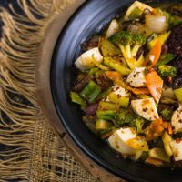 Mapo Tofu with special rice at Vegan Garden - Tan Phong in Ho Chi Minh City