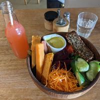 Felix bowl and kafir drink at Felix For Goodness in Brisbane