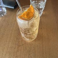 Sparking peach iced tea  at Felix For Goodness in Brisbane