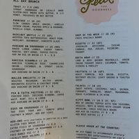 Menu at Felix For Goodness in Brisbane