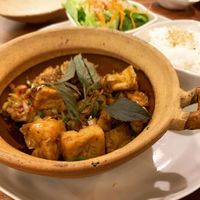 Lemongrass tofu at Vegan Zone in Hoi An