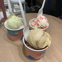 Caramel date cashew and chocolate fudge (front), Cactus paddle (back left) at Made By Marcus - Hillhurst in Calgary