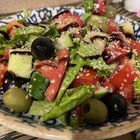 Greek salad  at Old City Restaurant in Samarkand