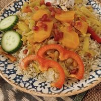 Vegan plov at Old City Restaurant in Samarkand