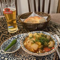 Lagman (Uzbek Noodle Soup) at Old City Restaurant in Samarkand