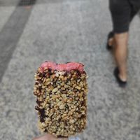 Strawberry, chocolate cover and peanuts at Loco Polo in San Sebastian