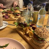 Mini burgers  at Fauna & Flora in Lisbon