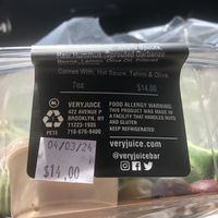 Raw hummus wrap   at Very Juice Bar in Brooklyn