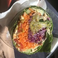 Raw hummus wrap   at Very Juice Bar in Brooklyn
