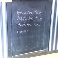 Chalkboard  at WokeCup Cafe in Dublin