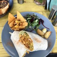 Vegan burrito at WokeCup Cafe in Dublin