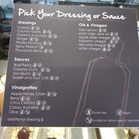 Dressings and sauces at Giardino Gourmet Salads in Naples