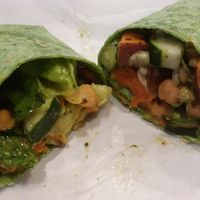Habanero wrap with citrus cilantro vinaigrette dressing is vegan at Giardino Gourmet Salads in Naples