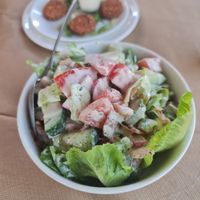 Salad and falafel at Zaatar Lebanese Syrian Cuisine in Ayia Napa