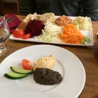 starter and main dish.  at Veget'Halles in Paris