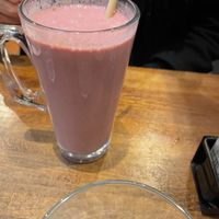 Framboise vegan lassi  at Veget'Halles in Paris