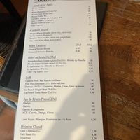 Menu  at Veget'Halles in Paris