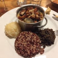 Eggplant and veggies in coconut milk at Veget'Halles in Paris