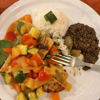 Sweet and Sour ‘chicken’ (GF)  at Veget'Halles in Paris