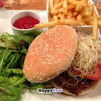 Burger and Fries at Veget'Halles in Paris