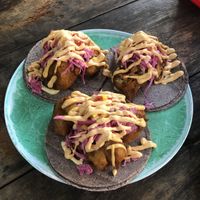 Cauliflower tacos  at Barba Negra in Holbox