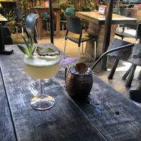 Royal Hawaiian and Moscow mule   at Barba Negra in Holbox