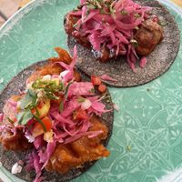 Delicious tacos  at Barba Negra in Holbox