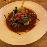 The Aguachile is SO GOOD  at Barba Negra in Holbox