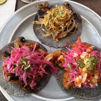 ordered all 3 veg tacos and they plated one of each for both of us😄 at Barba Negra in Holbox