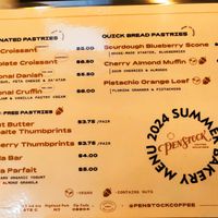 2024 summer menu has 2 vegan pastries at Penstock Coffee Roasters in Highland Park