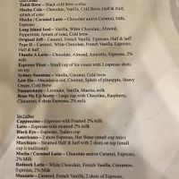 Menu at Maas Coffee in Fort Walton Beach