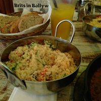 Burghul salad and walnut bread at Lola Café in Beer Sheva