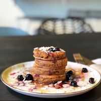 Banana pancakes at Happy Food and Health  in Rotterdam