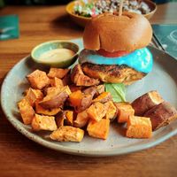 The Save the Ocean Burger at Happy Food and Health  in Rotterdam