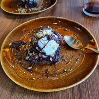 The hot brownie at Happy Food and Health  in Rotterdam