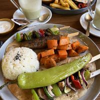 Sis kebab in front and mixed grill in the back  at Happy Food and Health  in Rotterdam