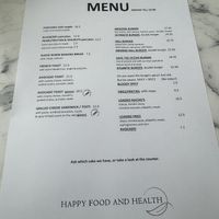 Brunch menu  at Happy Food and Health  in Rotterdam