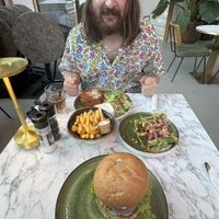 Lasagne bolognese, fries, flat tacos and Atlantic burger  at Happy Food and Health  in Rotterdam