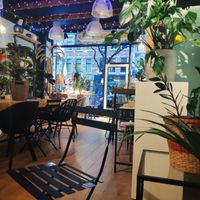 Love seat in a corner.. Im sitting on it:)  at Happy Food and Health  in Rotterdam