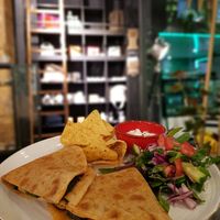 Gözleme spinach, mushroom and vegan feta at Happy Food and Health  in Rotterdam