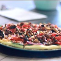 The vegan & glutenfree pizza "succulente"... at Happy Food and Health  in Rotterdam