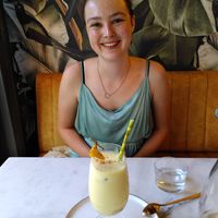 Pina colada mocktail with caramellized pineaple, hmmmm! at Happy Food and Health  in Rotterdam