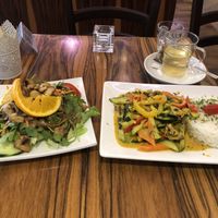 Mushroom Salad & Vegan Curry at Centro in Schwabach