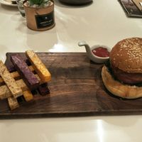 Beetroot croquette burger at BMS Organics - Nanjing West in Shanghai