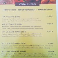 Menu at Chay Viet Tadilen Restaurant in Wurzburg